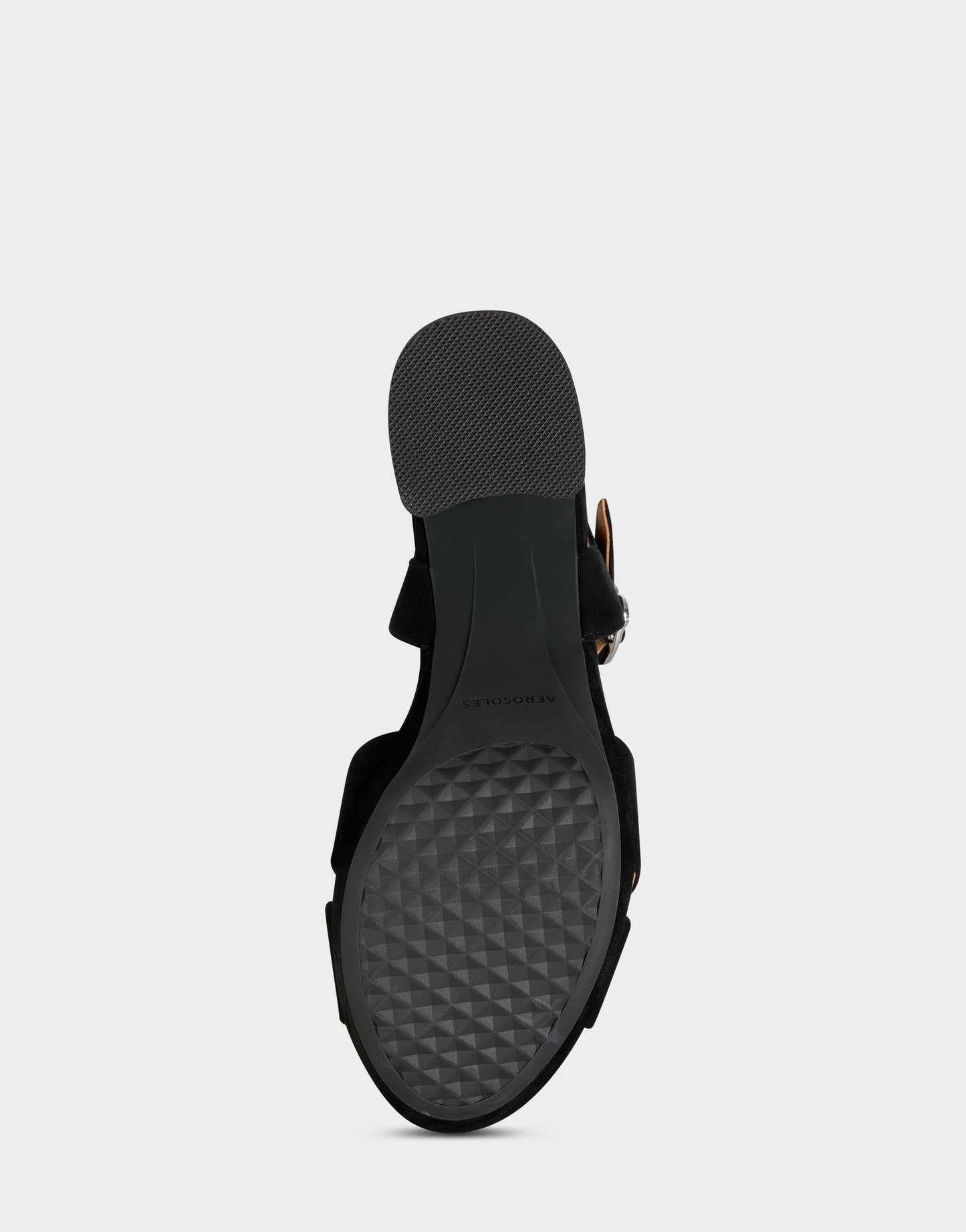 Aerosoles Comfortable Women's Crisscross Platform Sandal in Black Suede