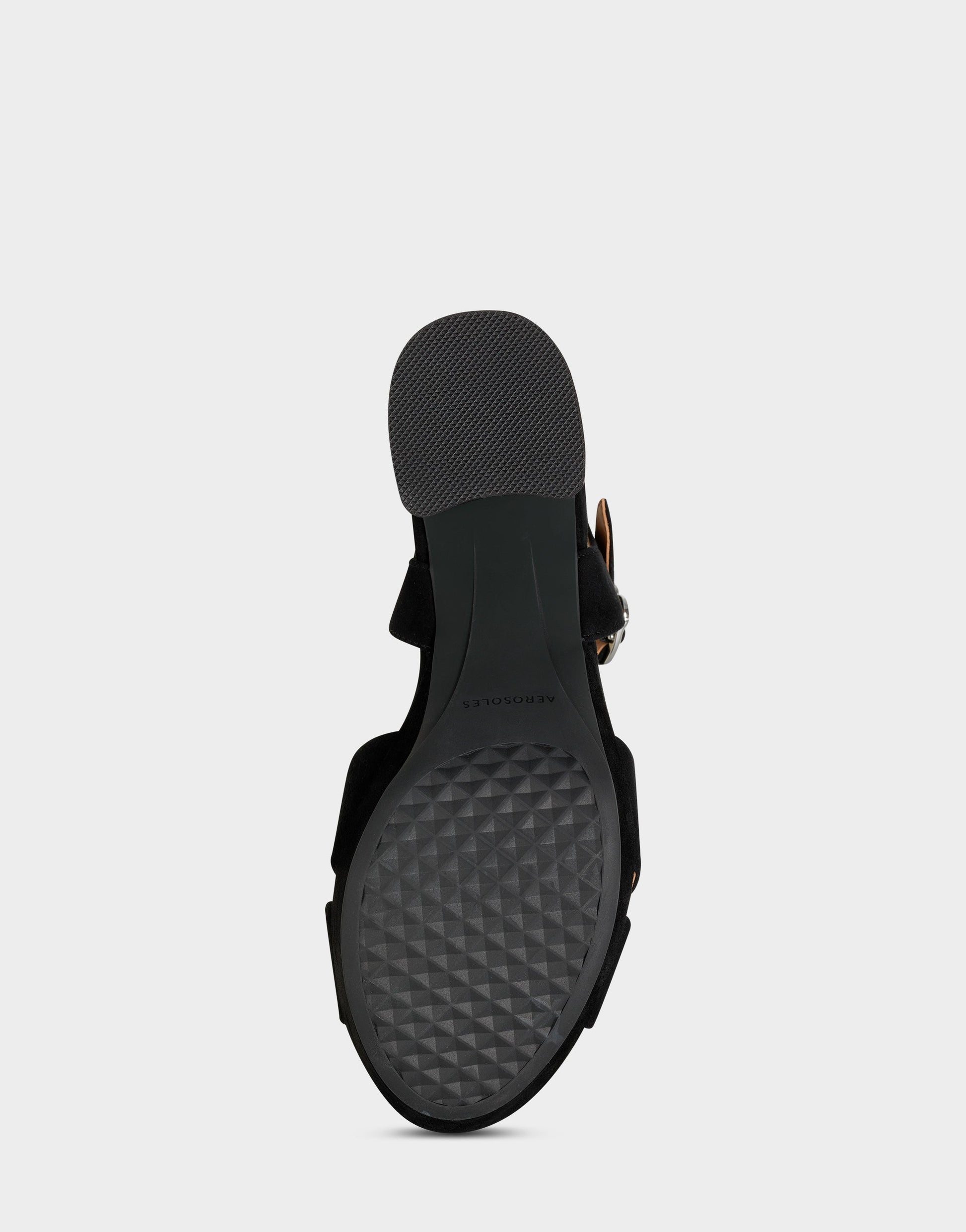 Aerosoles Comfortable Women's Crisscross Platform Sandal in Black Suede