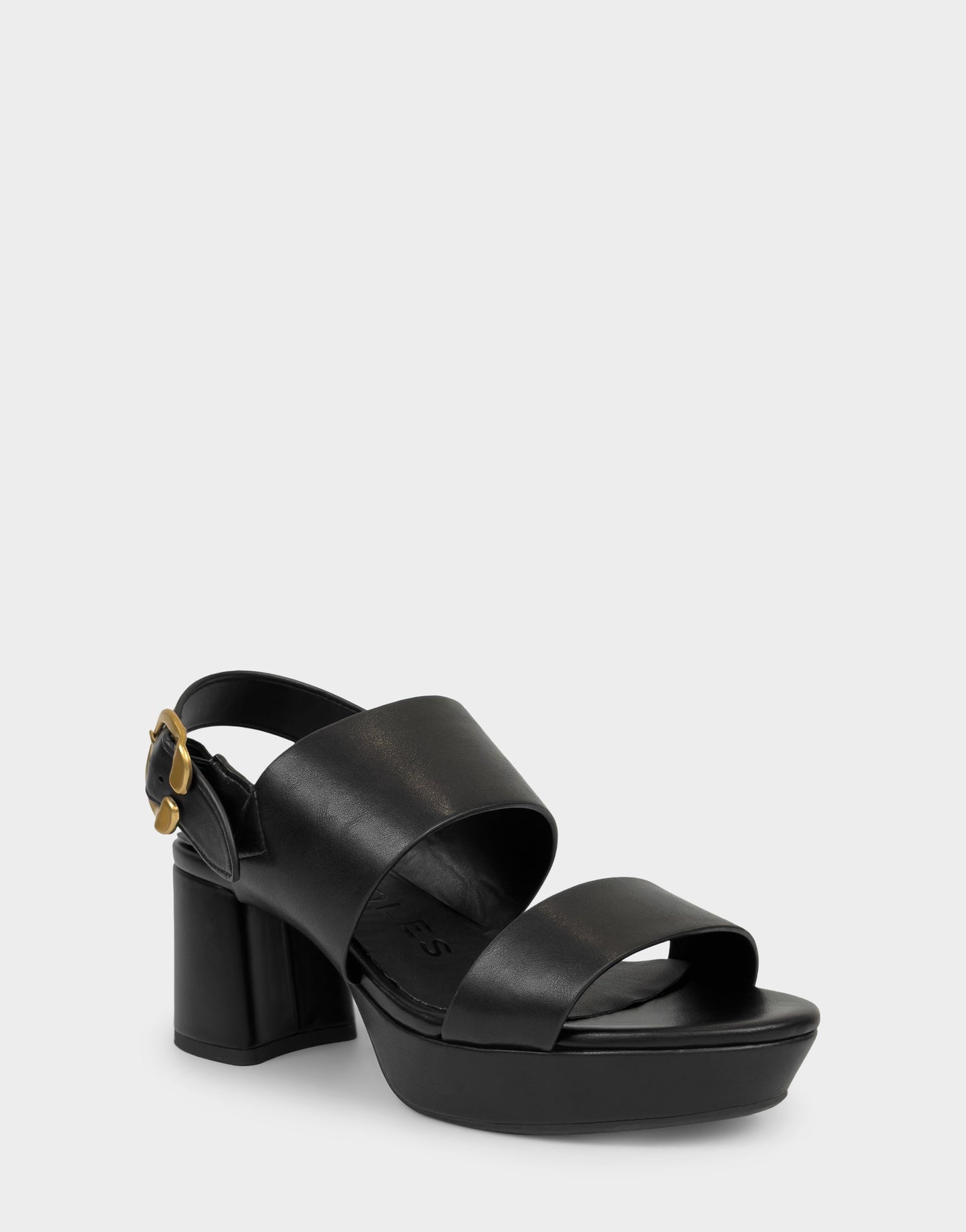 Aerosoles Comfortable Women's Platform Sandal in Black Faux Leather