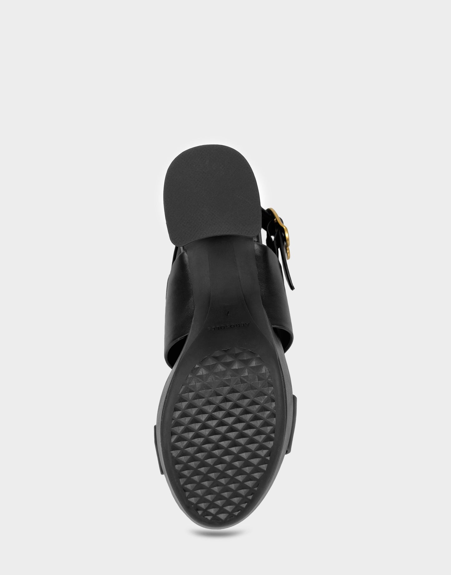 Aerosoles Comfortable Women's Platform Sandal in Black Faux Leather