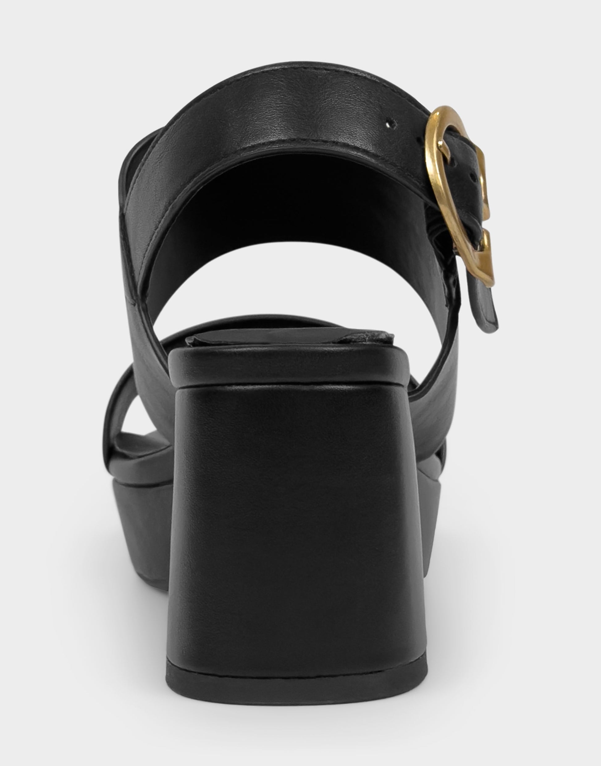 Aerosoles Comfortable Women's Platform Sandal in Black Faux Leather