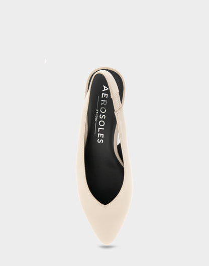 Aerosoles Comfortable Women's Slingback In Beige Suede