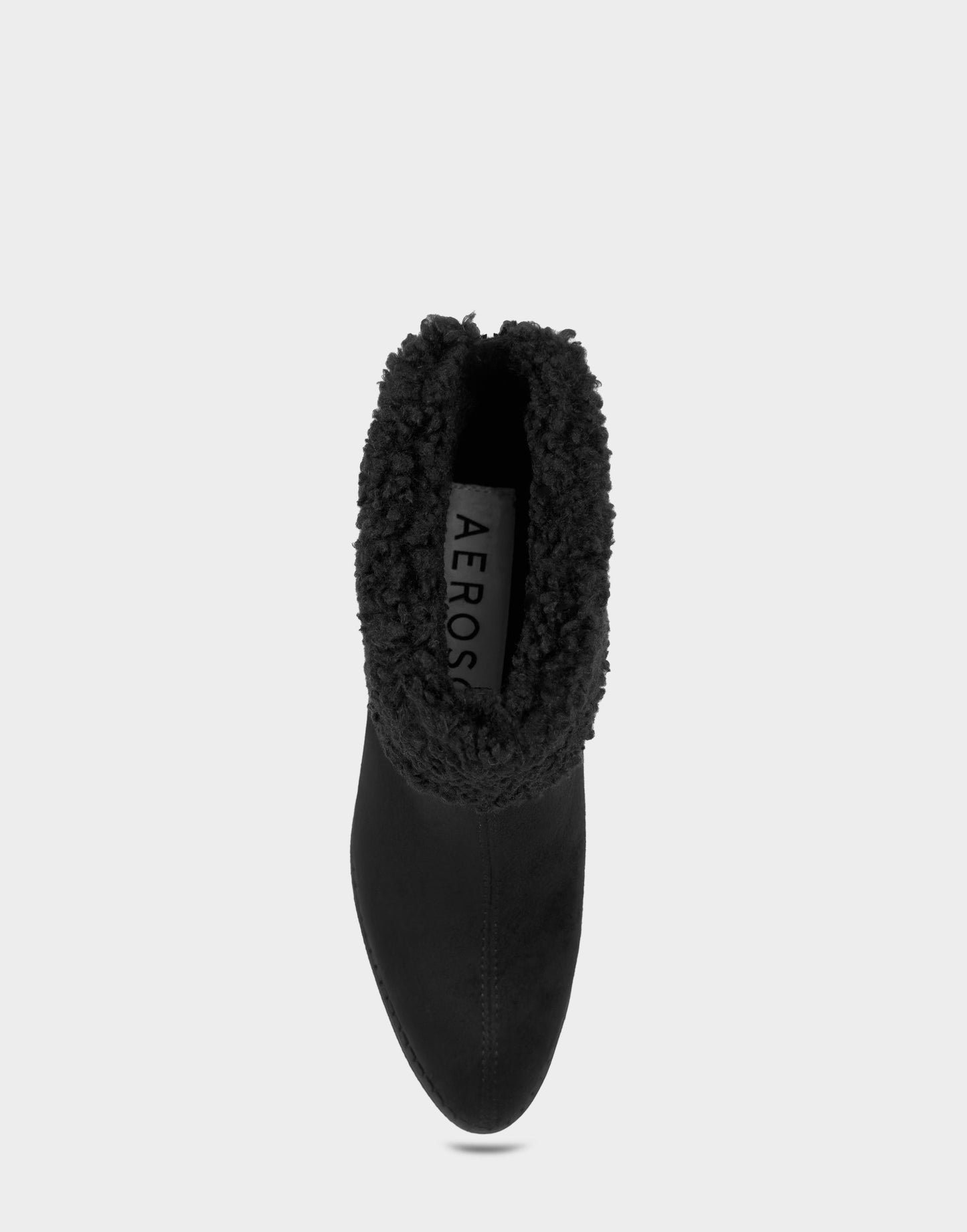 Aerosoles Comfortable Women's Wedge Bootie In Black Faux Suede