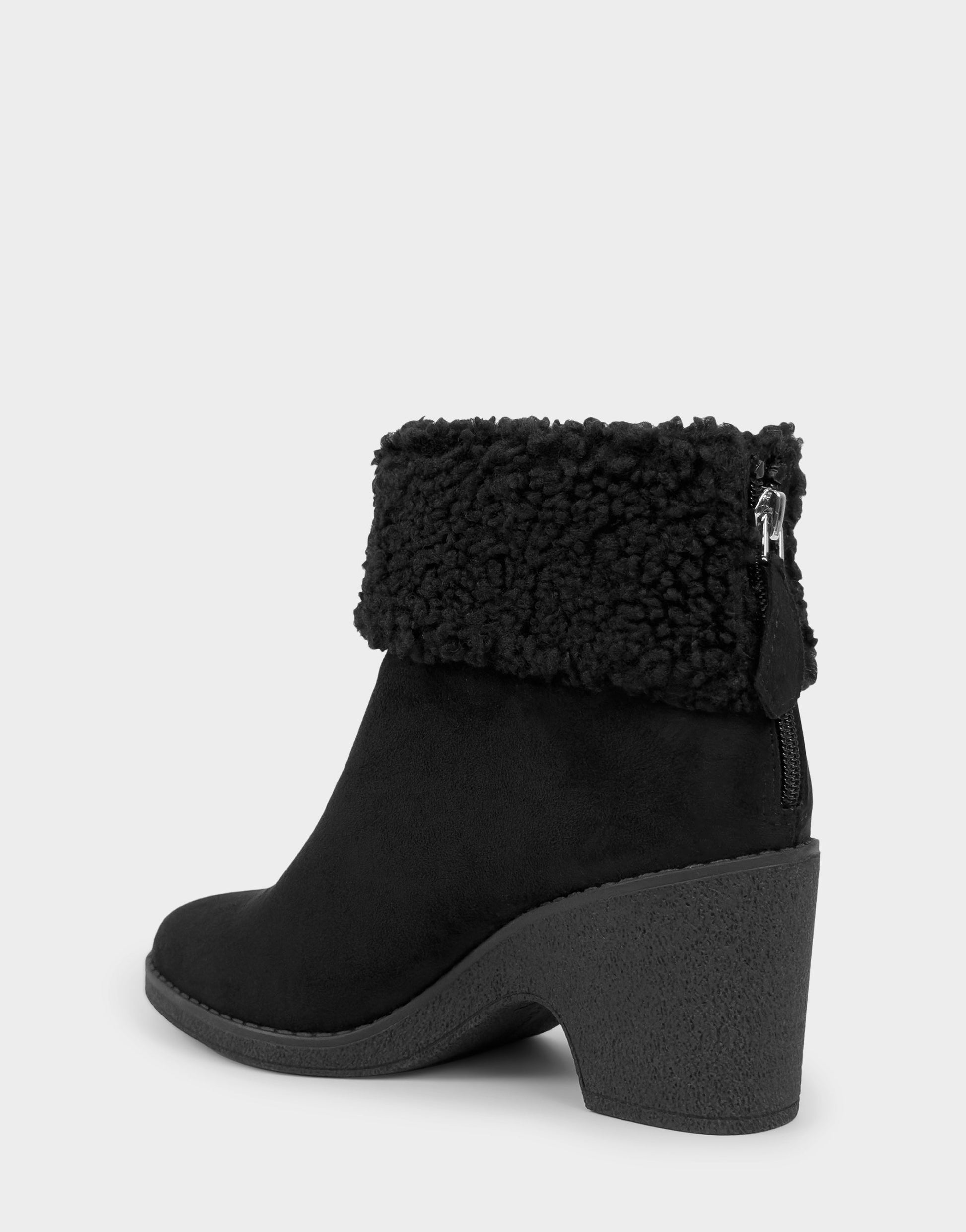 Aerosoles Comfortable Women's Wedge Bootie In Black Faux Suede