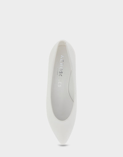 Aerosoles Comfortable Women's Wedge Heels in White Leather