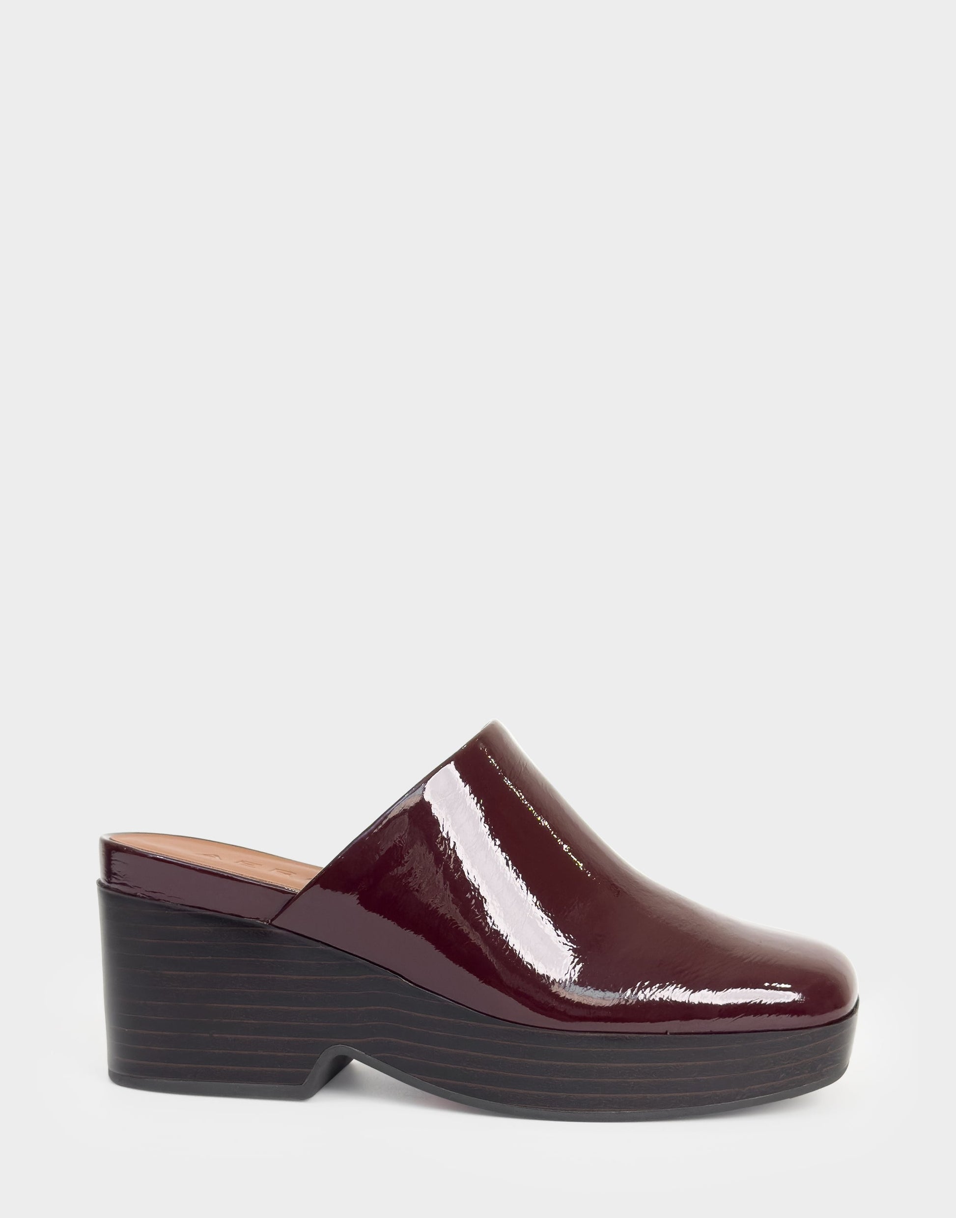 Aerosoles Comfortable Women's Clog in Merlot Crinkle Patent