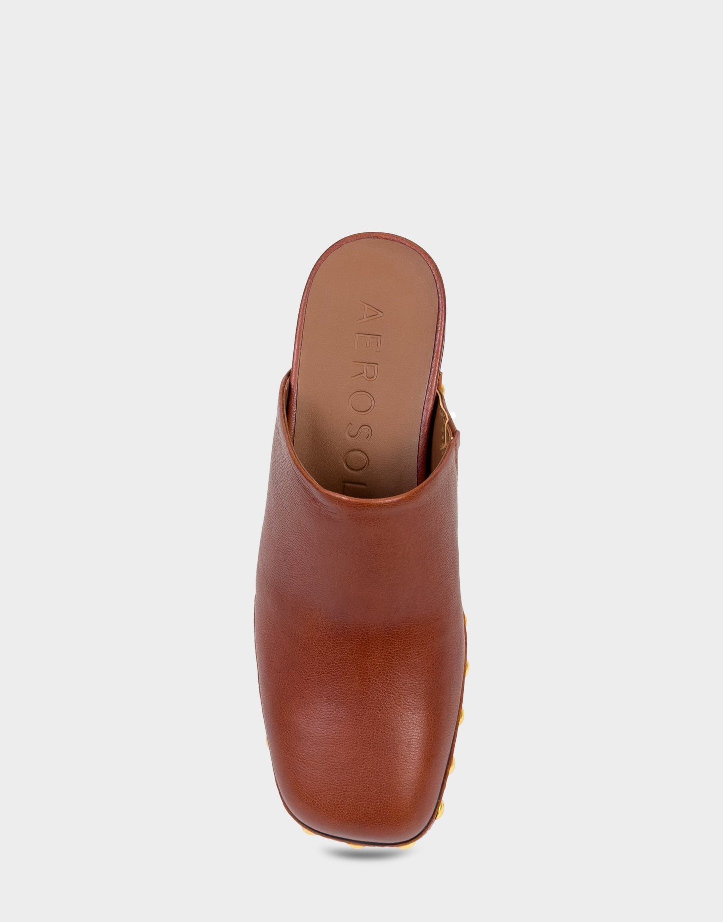 Aerosoles Comfortable Women's Clog In Brown Leather