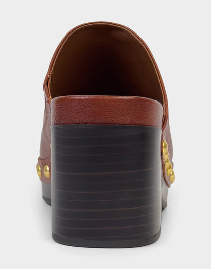 Aerosoles Comfortable Women's Clog In Brown Leather