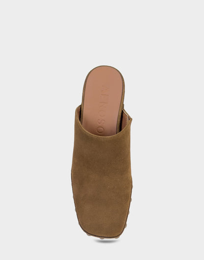 Aerosoles Comfortable Women's Clog In Brown Suede