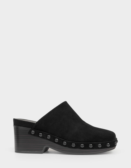Aerosoles Comfortable Women's Clog In Black Suede