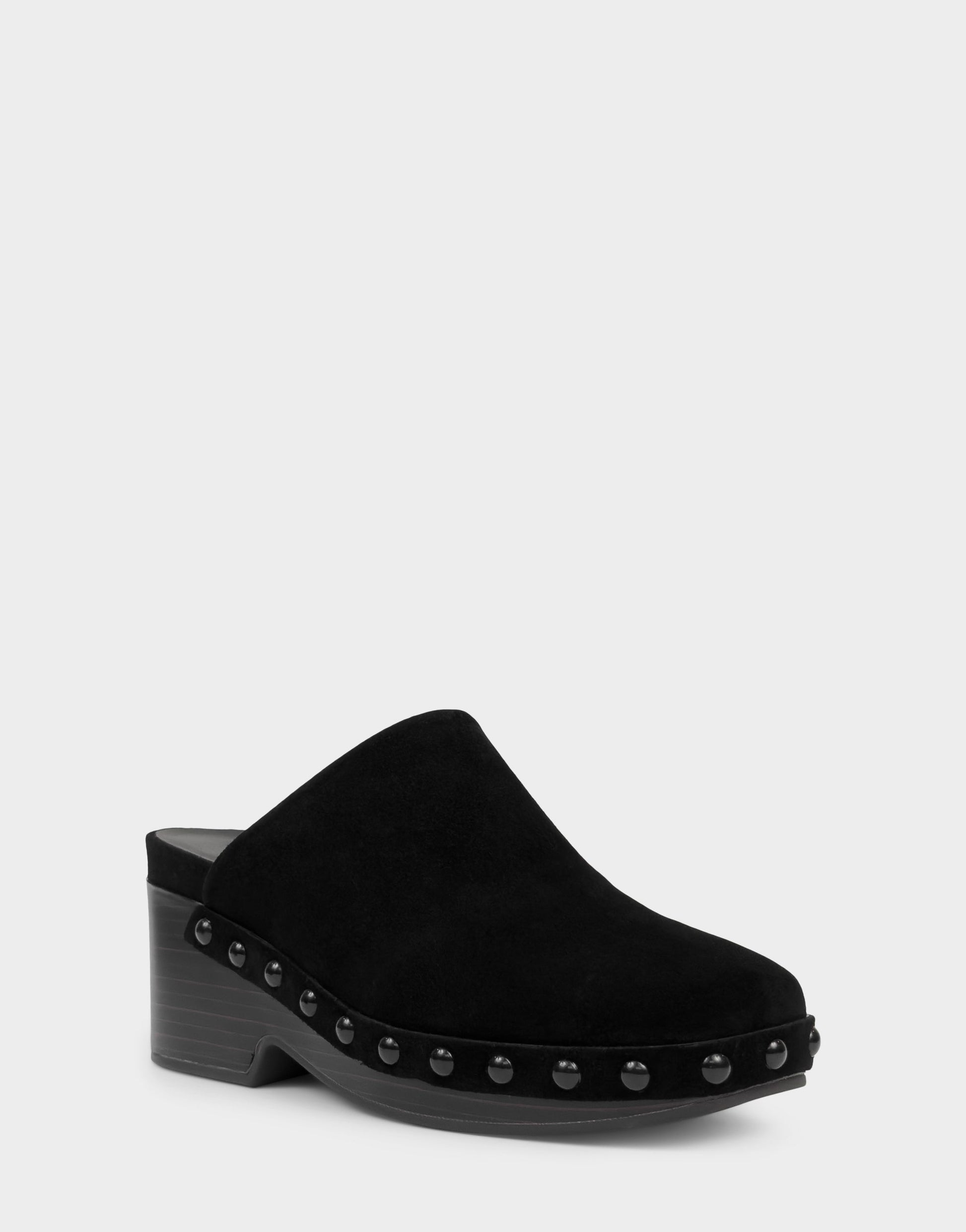 Aerosoles Comfortable Women's Clog In Black Suede