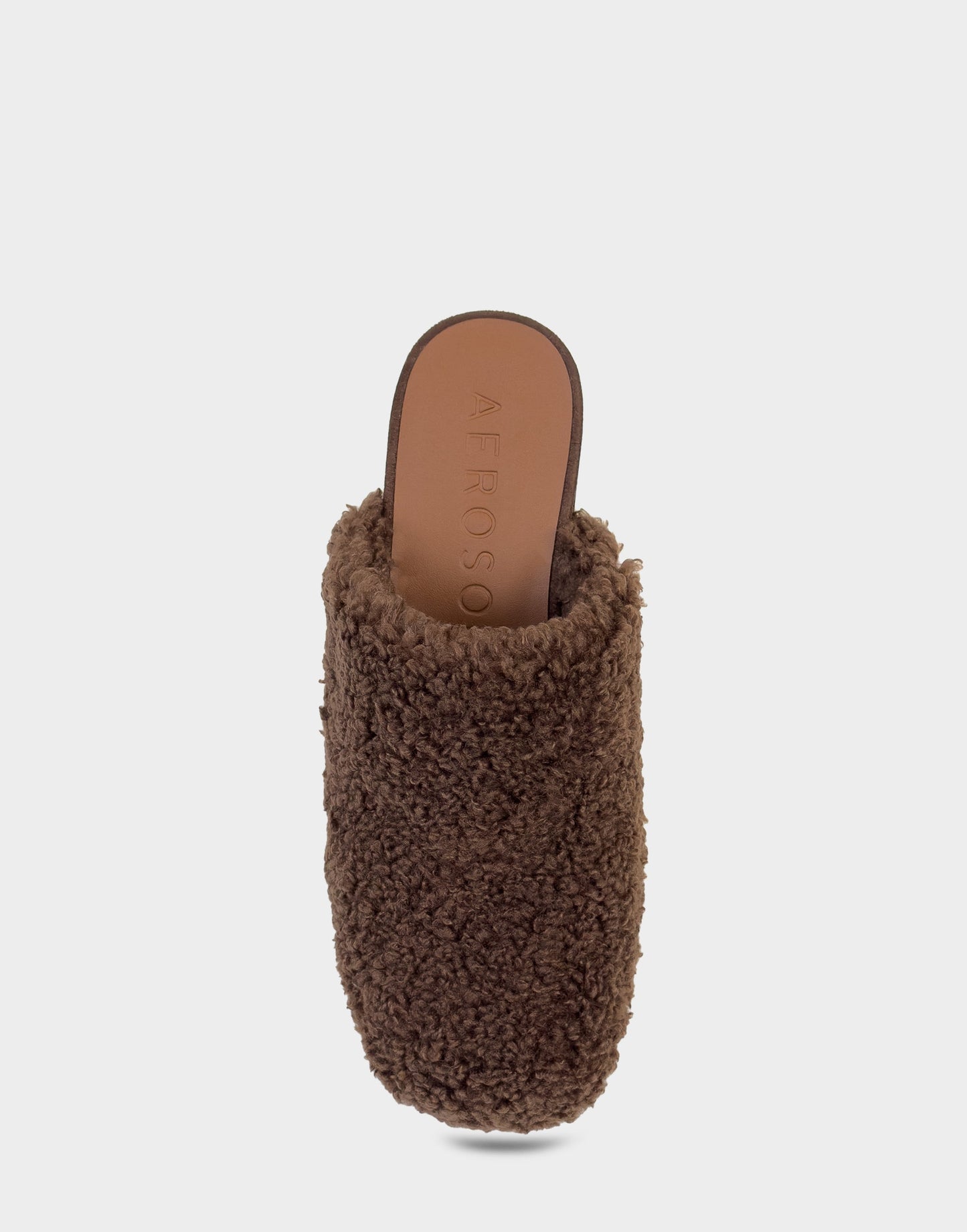 Aerosoles Comfortable Women's Clog In Brown Faux Shearling