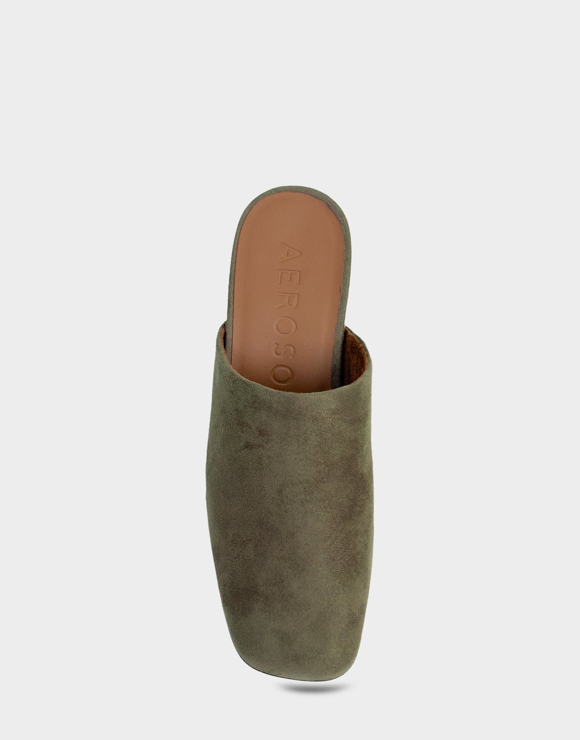 Aerosoles Comfortable Women's Clog In Green Faux Suede
