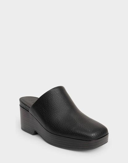 Aerosoles Comfortable Women's Clog In Black Faux Leather