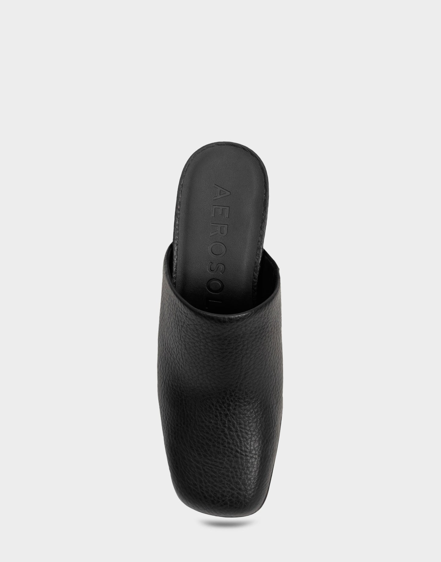 Aerosoles Comfortable Women's Clog In Black Faux Leather