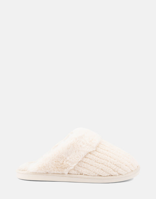 Aerosoles Comfortable Women's Slipper in Off White Fabric