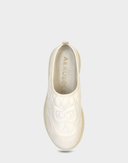 Aerosoles Comfortable Women's Mule Sneaker In Off White Fabric