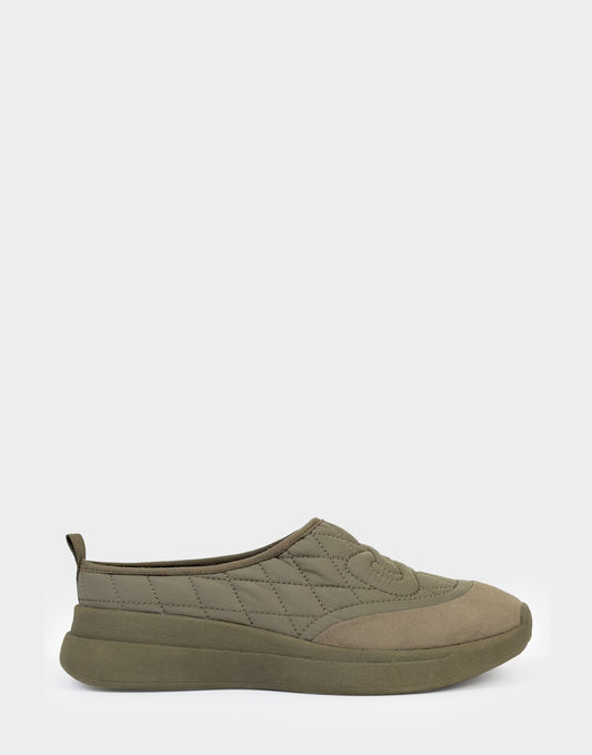 Aerosoles Comfortable Women's Mule Sneaker In Green Fabric
