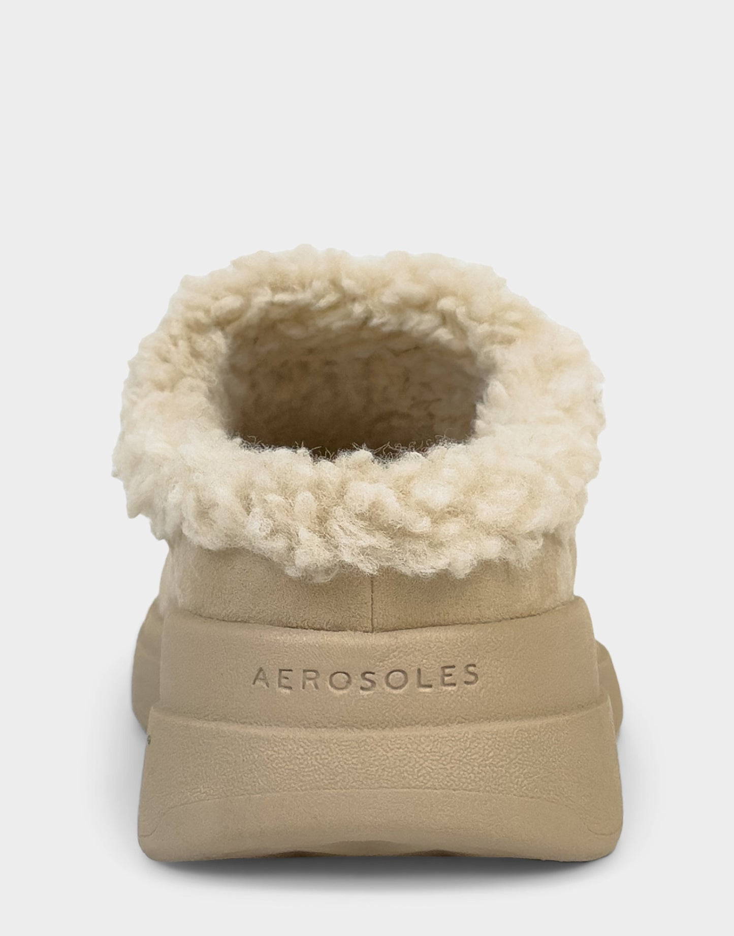 Aerosoles Comfortable Women's Sneaker Mule In Beige Faux Suede
