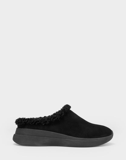 Aerosoles Comfortable Women's Sneaker Mule In Black Faux Suede