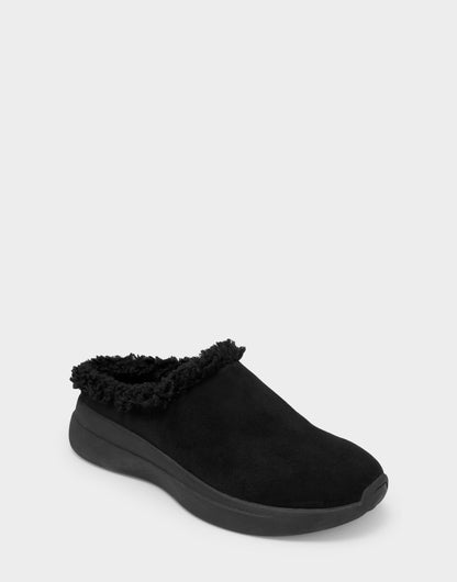 Aerosoles Comfortable Women's Sneaker Mule In Black Faux Suede