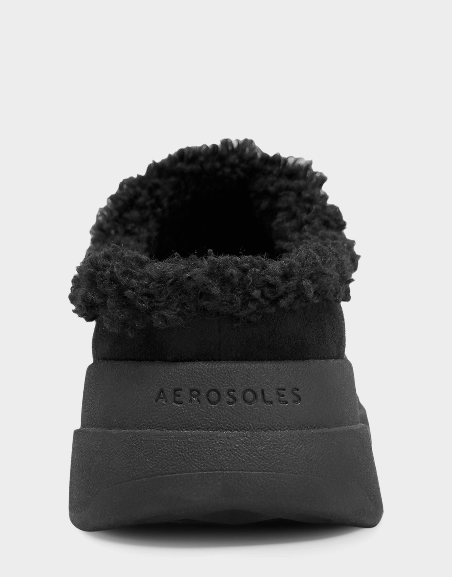 Aerosoles Comfortable Women's Sneaker Mule In Black Faux Suede