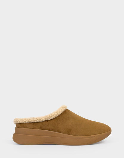 Aerosoles Comfortable Women's Sneaker Mule In Brown Faux Suede