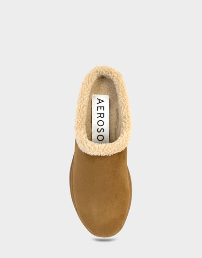 Aerosoles Comfortable Women's Sneaker Mule In Brown Faux Suede