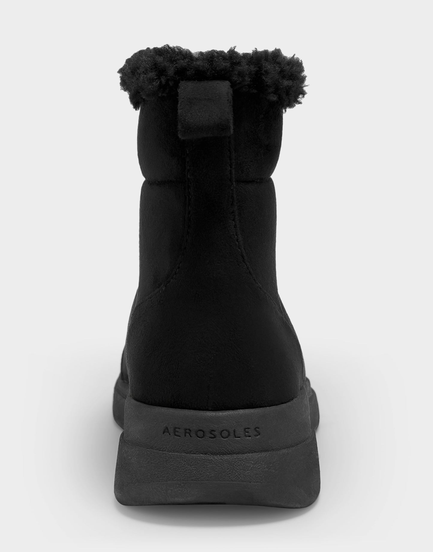 Aerosoles Comfortable Women's Pull On Bootie In Black Faux Suede