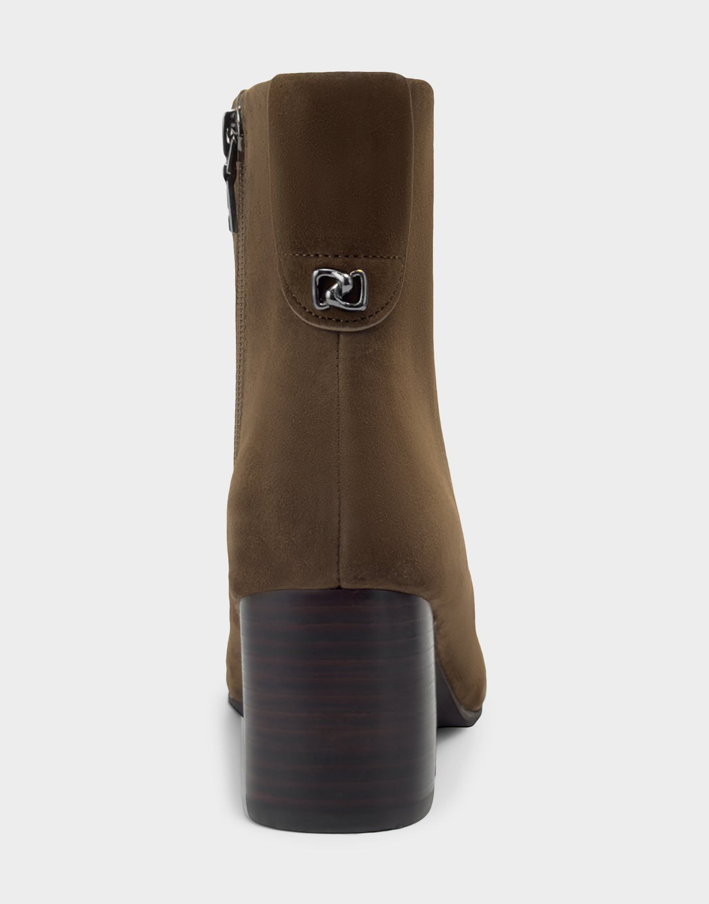Aerosoles Comfortable Women's Mid Block Heel Bootie In Brown Suede