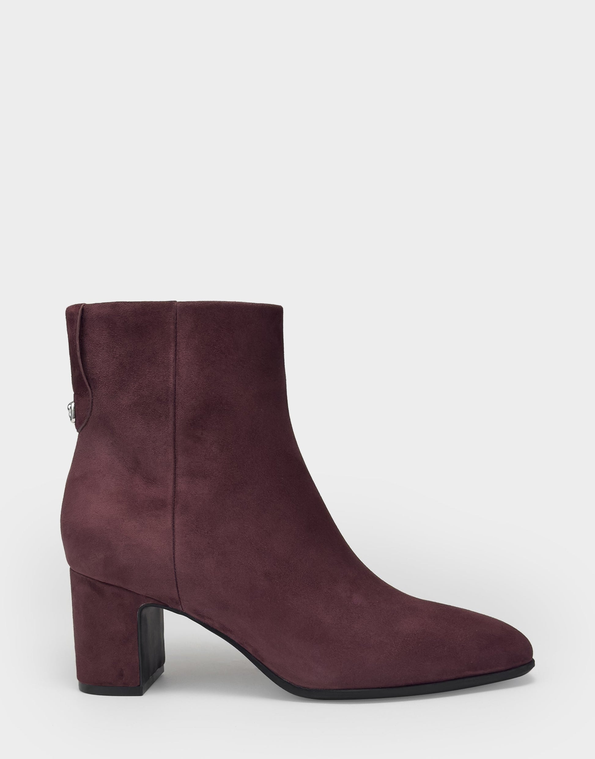 Aerosoles Comfortable Women's Mid Block Heel Bootie In Burgundy Suede