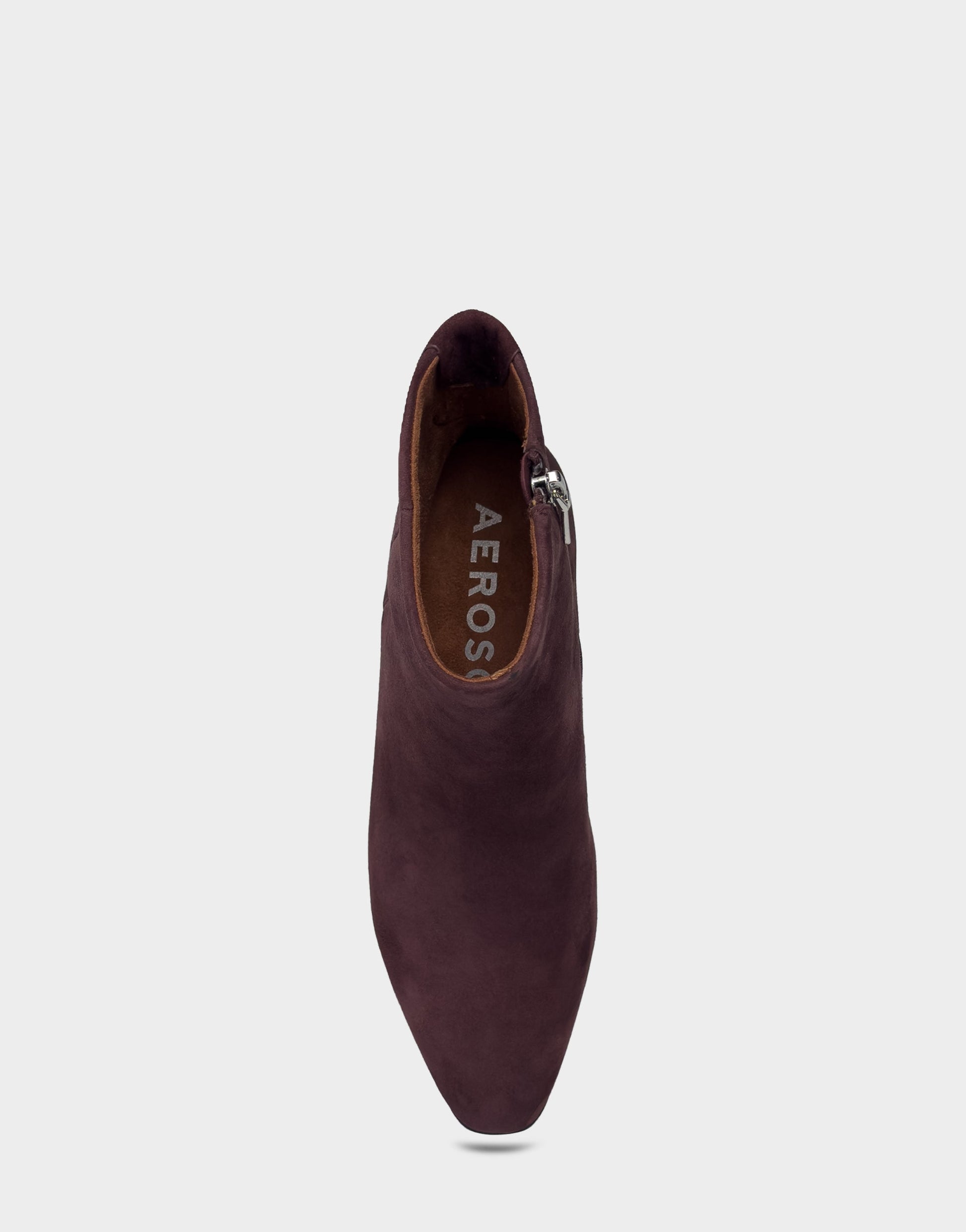 Aerosoles Comfortable Women's Mid Block Heel Bootie In Burgundy Suede