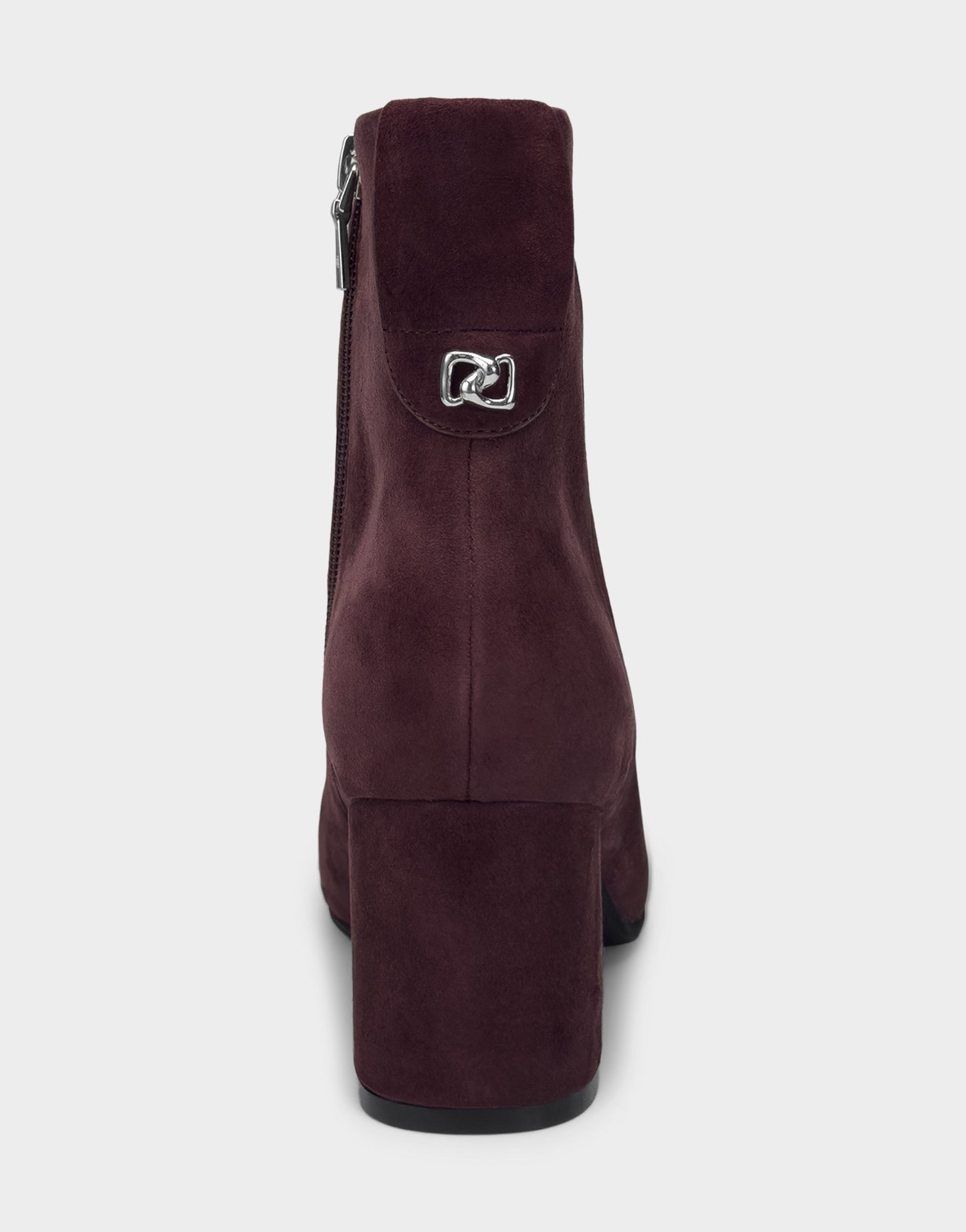 Aerosoles Comfortable Women's Mid Block Heel Bootie In Burgundy Suede