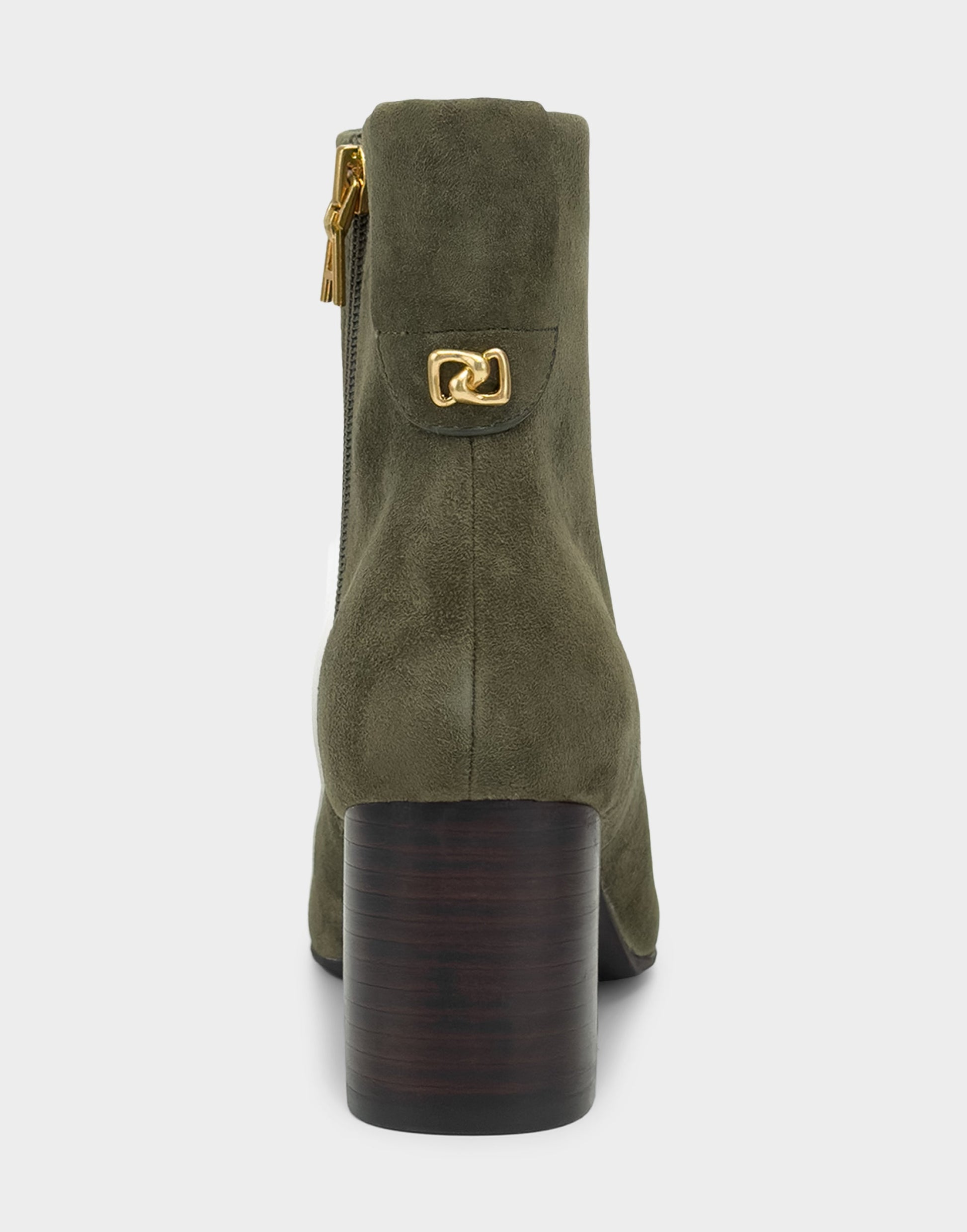 Aerosoles Comfortable Women's Mid Block Heel Bootie In Green Suede