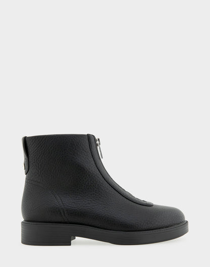 Aerosoles Comfortable Women's Low Block Heel Bootie In Black Faux Nubuck
