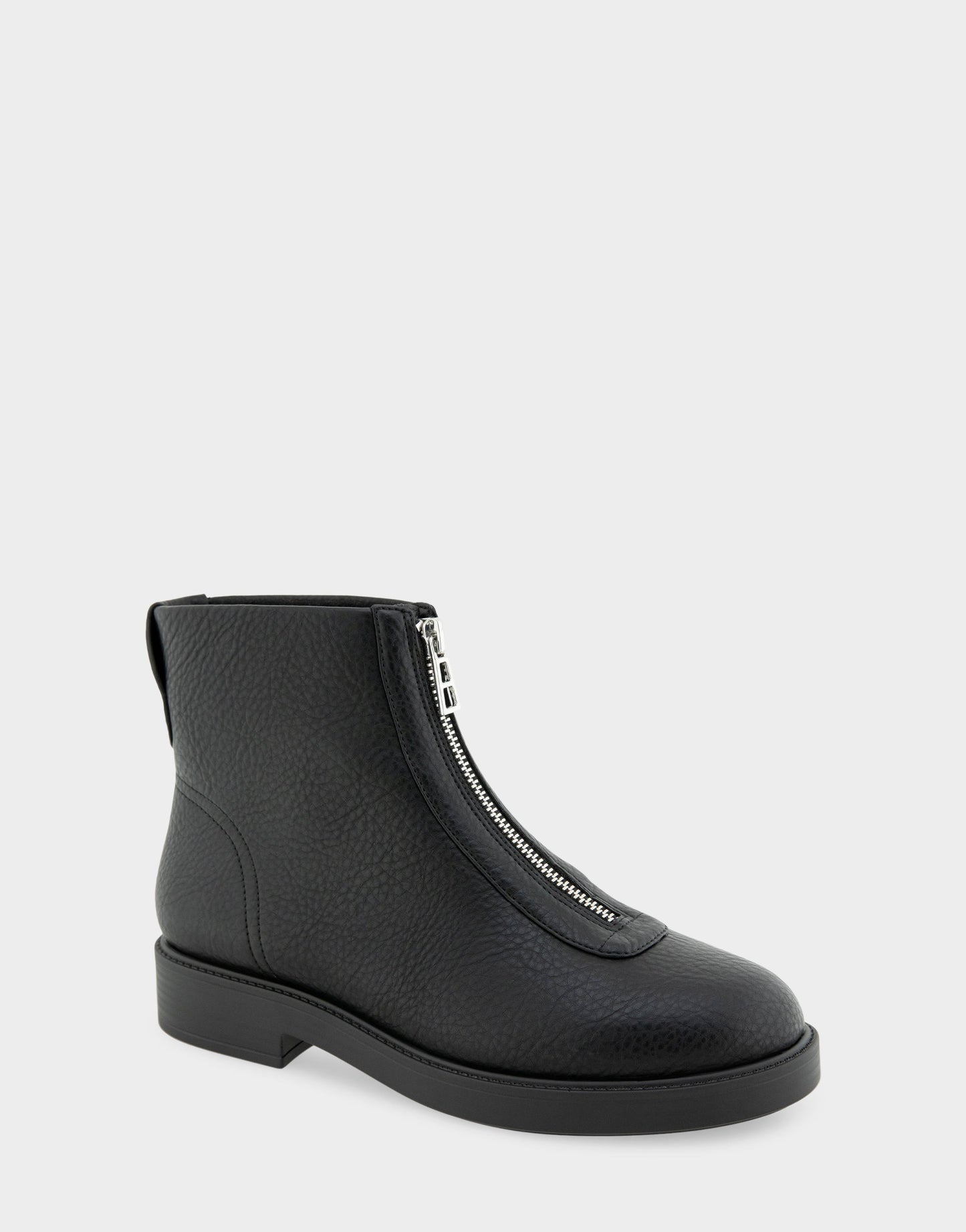 Aerosoles Comfortable Women's Low Block Heel Bootie In Black Faux Nubuck