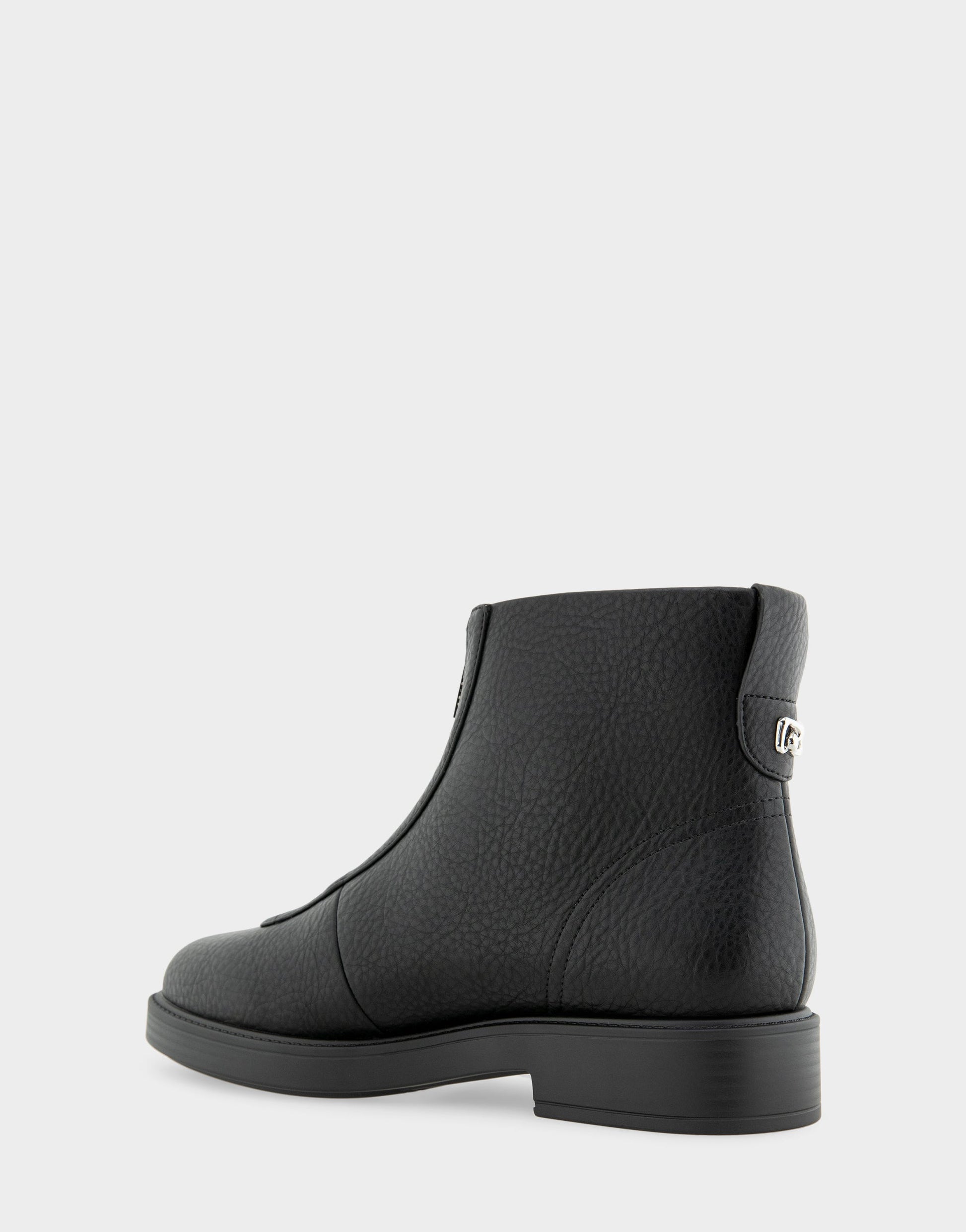 Aerosoles Comfortable Women's Low Block Heel Bootie In Black Faux Nubuck