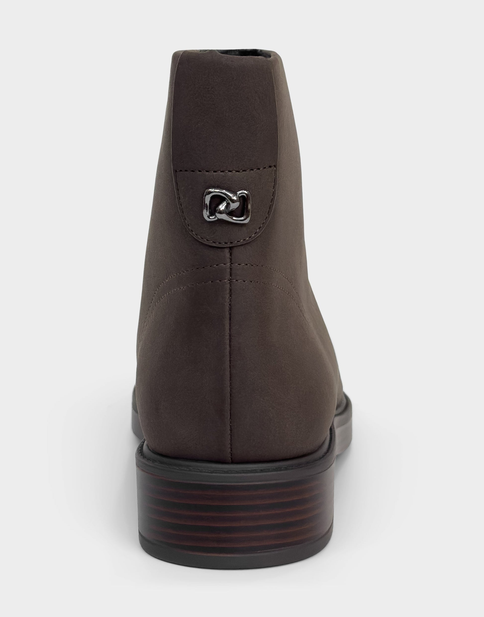 Aerosoles Comfortable Women's Low Block Heel Bootie In Brown Faux Nubuck