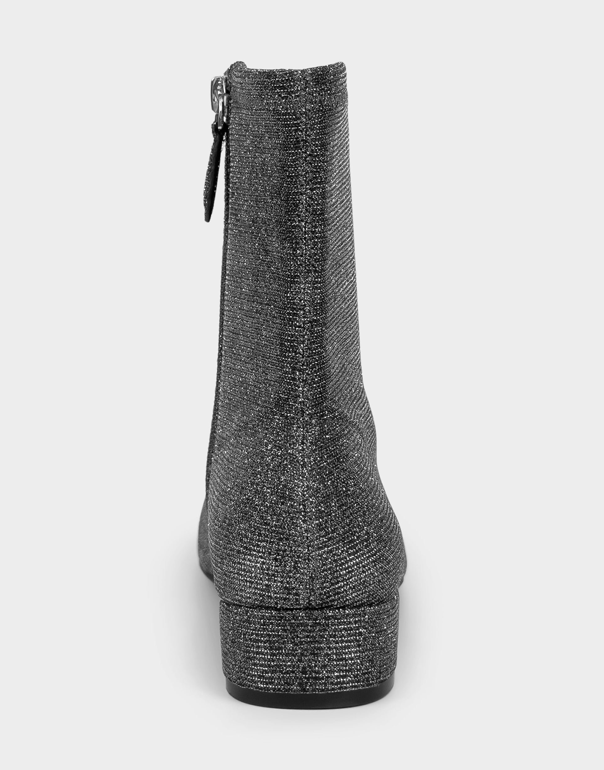 Aerosoles Comfortable Women's Low Block Heel Bootie In Gunmetal Fabric