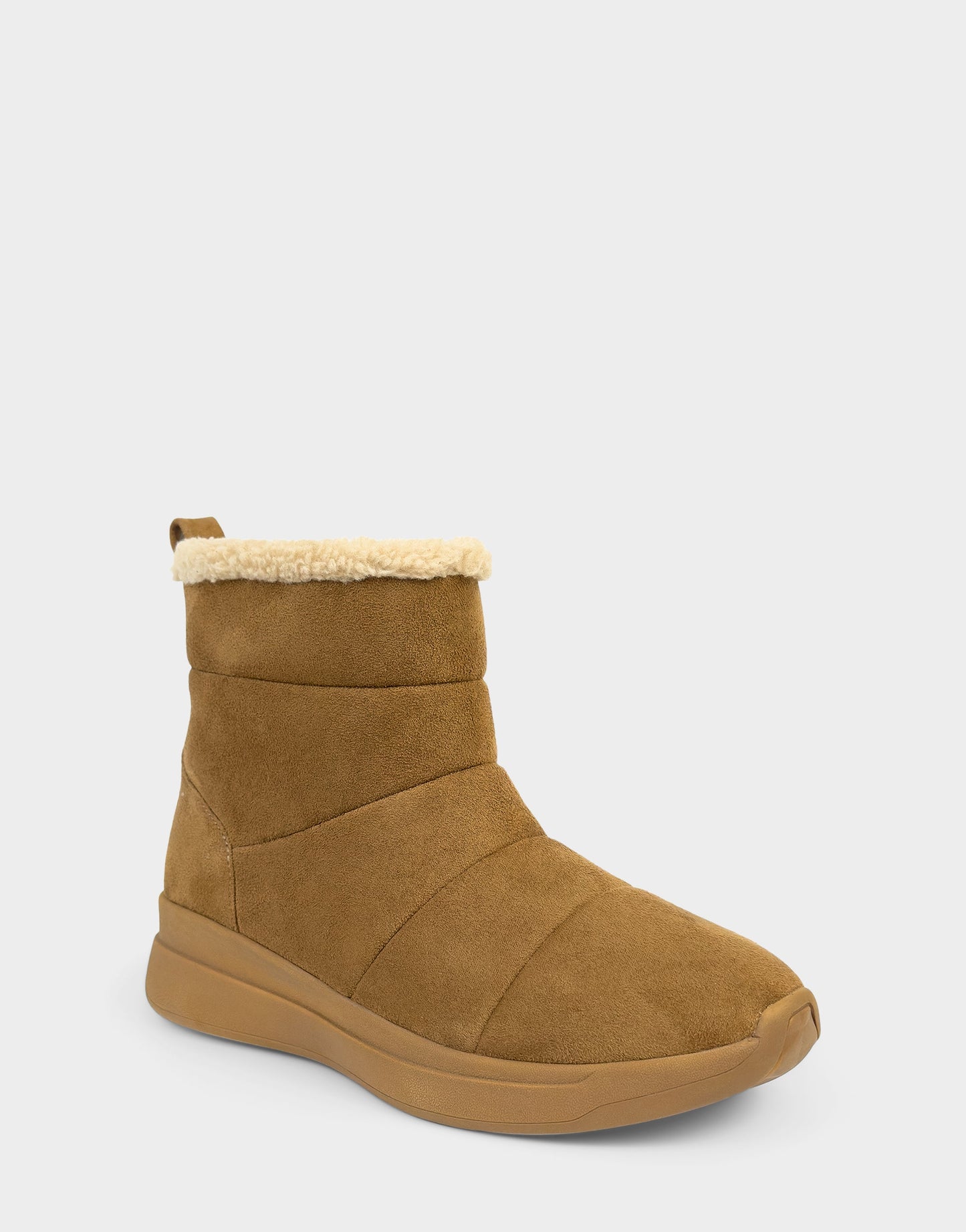 Aerosoles Comfortable Women's Pull On Bootie In Brown Faux Suede