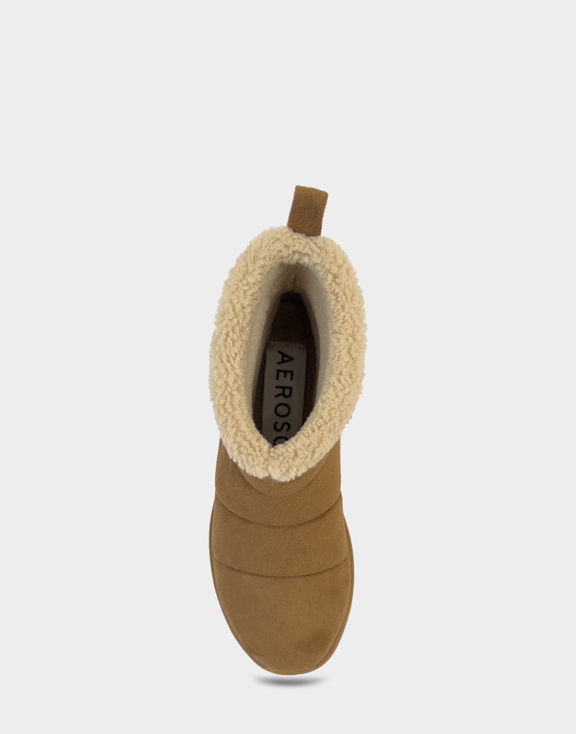 Aerosoles Comfortable Women's Pull On Bootie In Brown Faux Suede