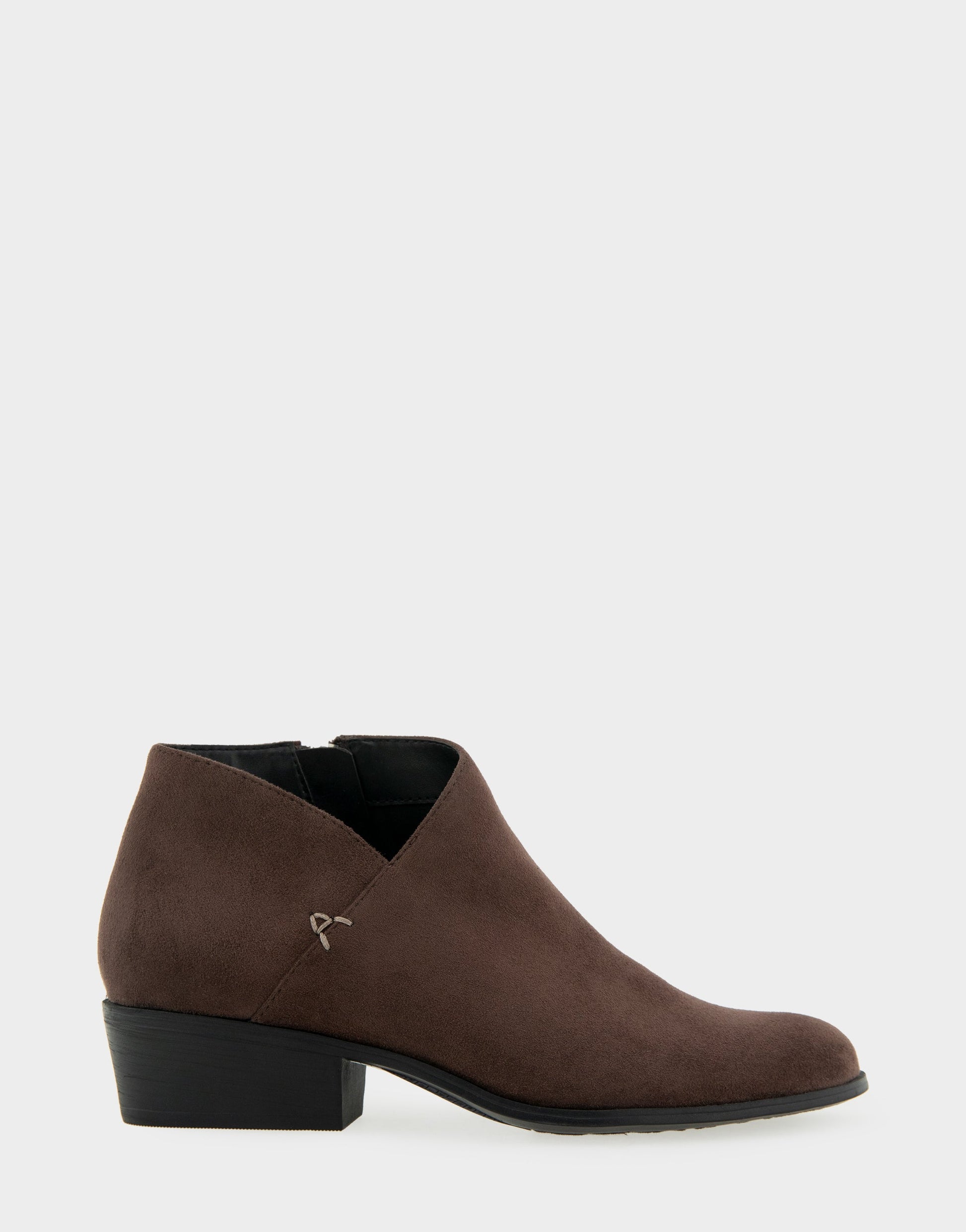 Aerosoles Comfortable Women's Asymmetrical Envelope Low Bootie in Java Faux Suede