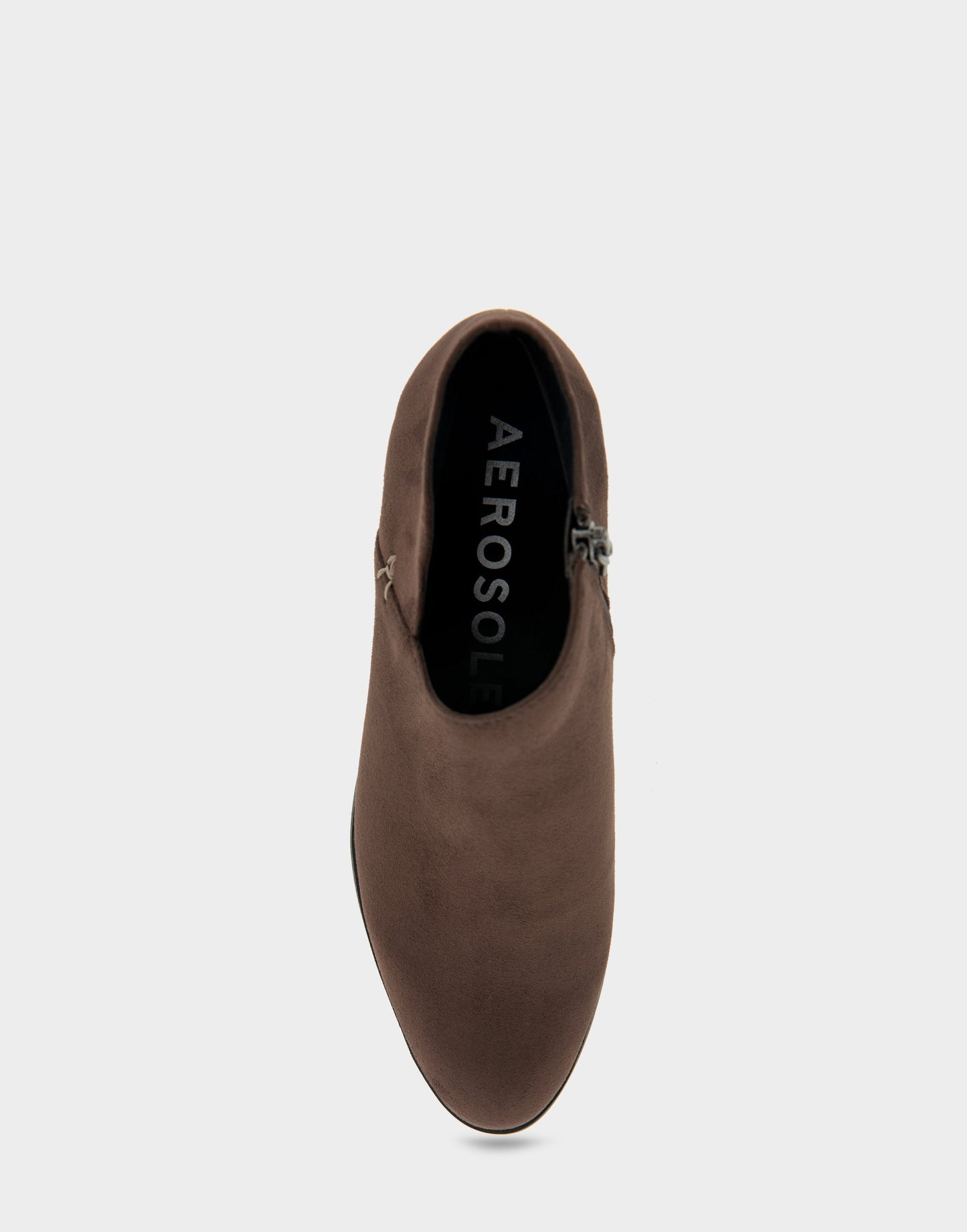 Aerosoles Comfortable Women's Asymmetrical Envelope Low Bootie in Java Faux Suede