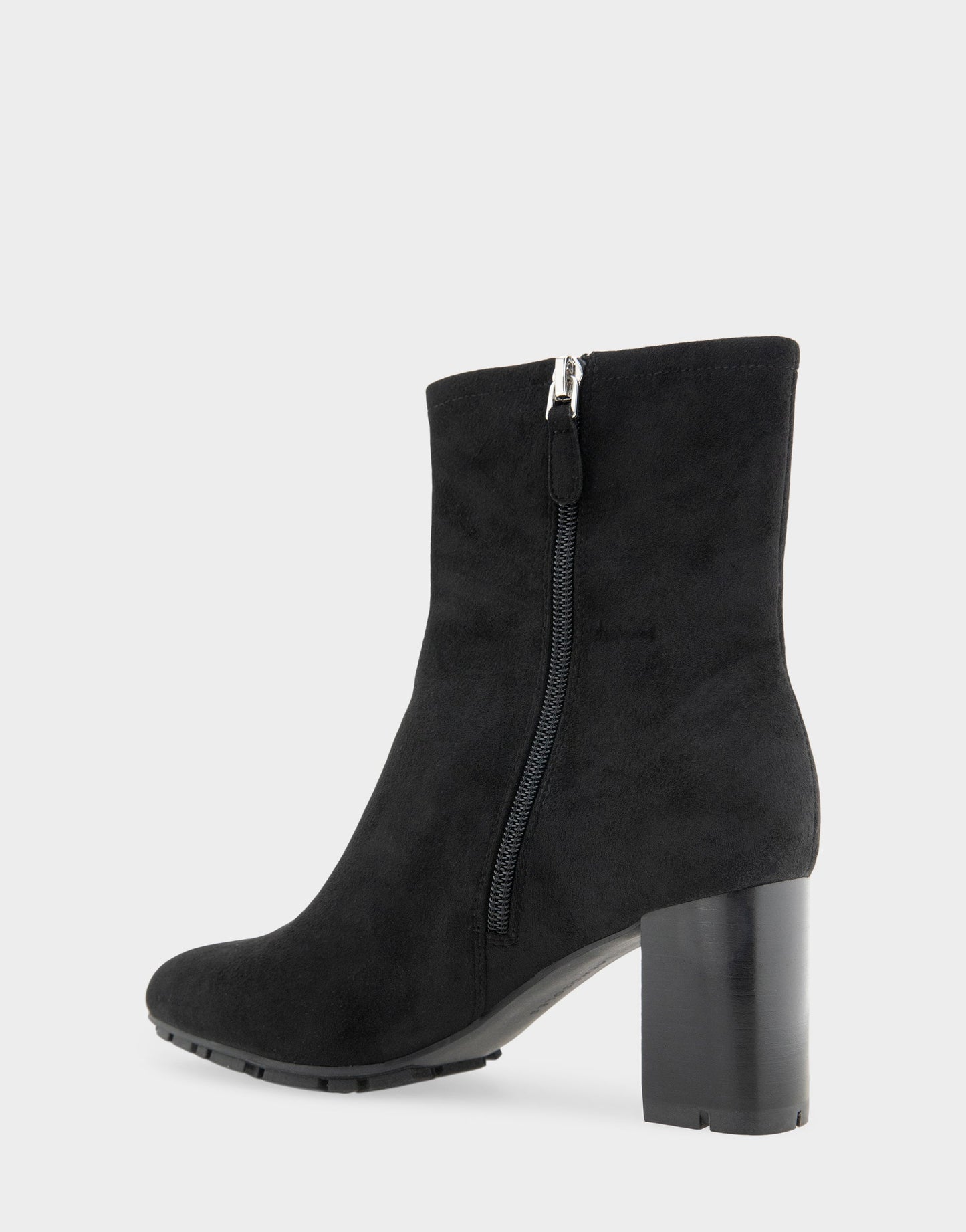 Aerosoles Comfortable Women's Mid Block Heel Bootie In Black Faux Suede
