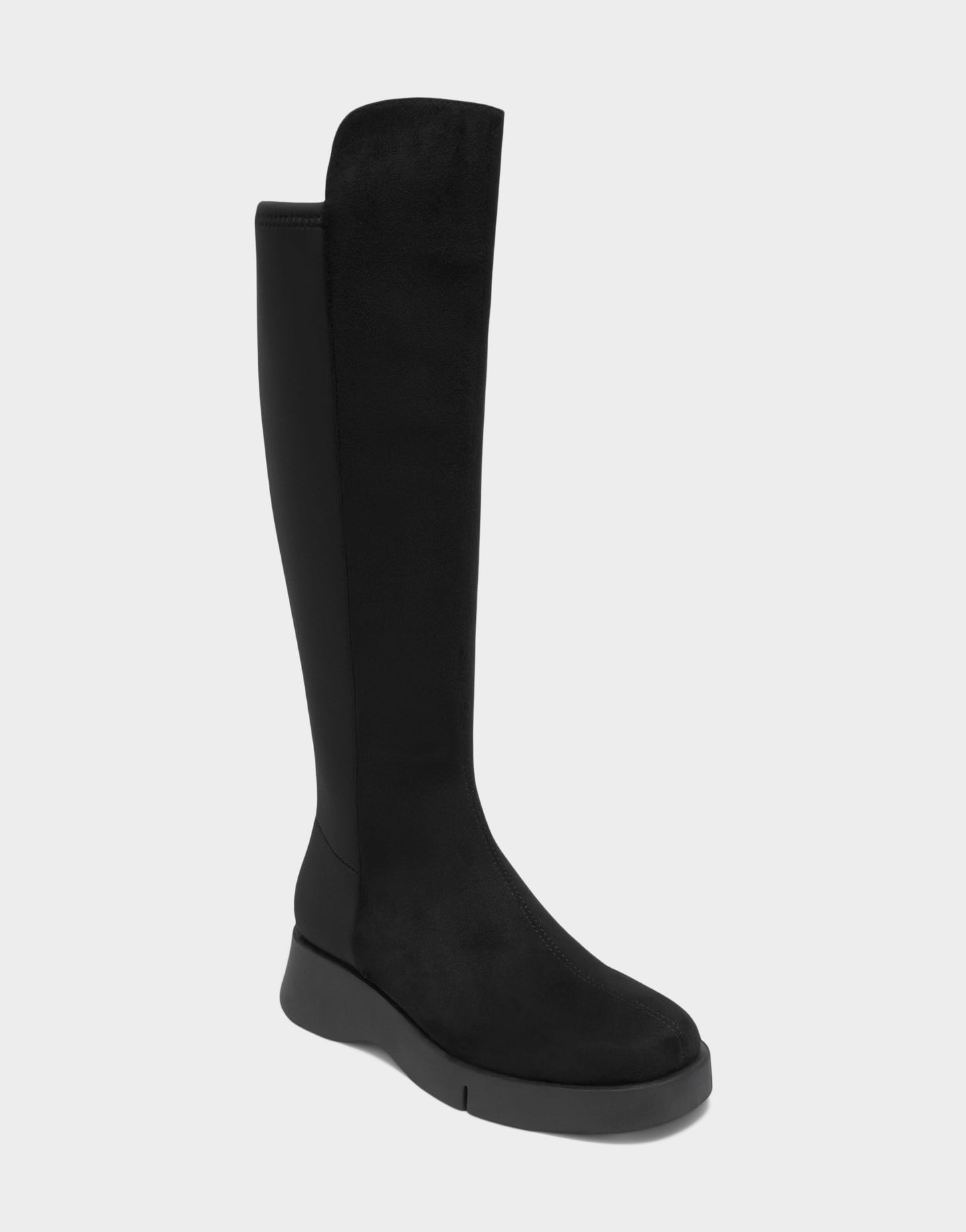 Aerosoles Comfortable Women's Flatform Boot In Black Leather
