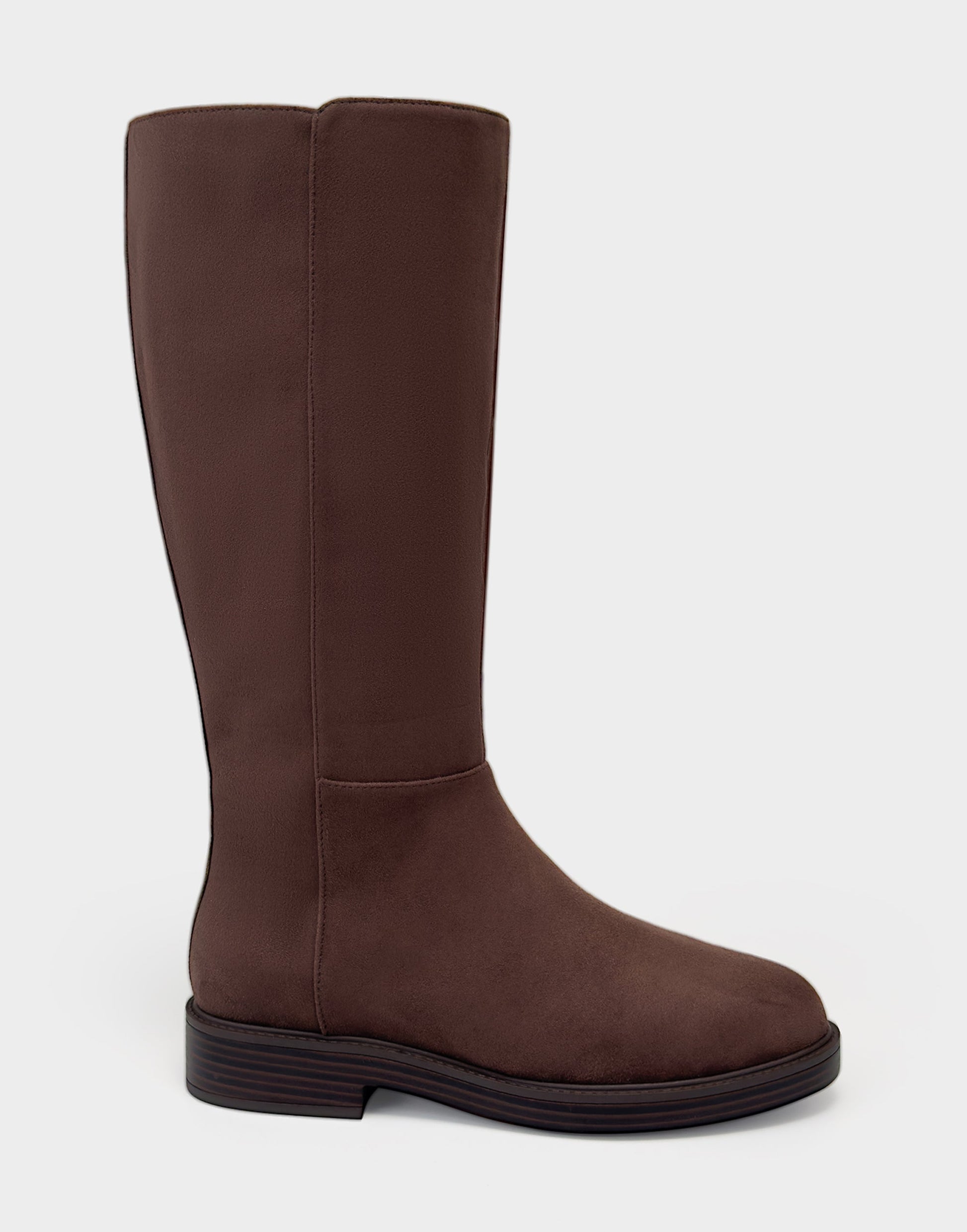 Aerosoles Comfortable Women's Low Block Heel Boot In Brown Faux Suede