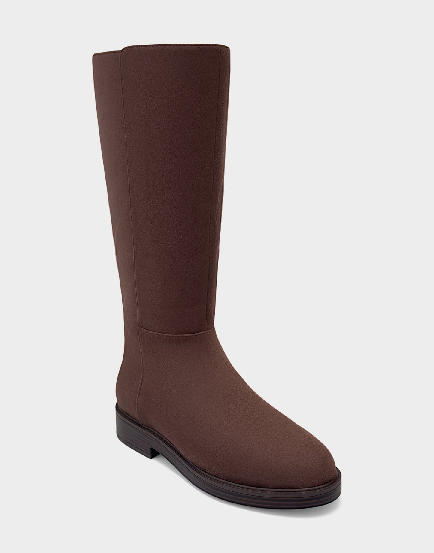 Aerosoles Comfortable Women's Low Block Heel Boot In Brown Faux Suede