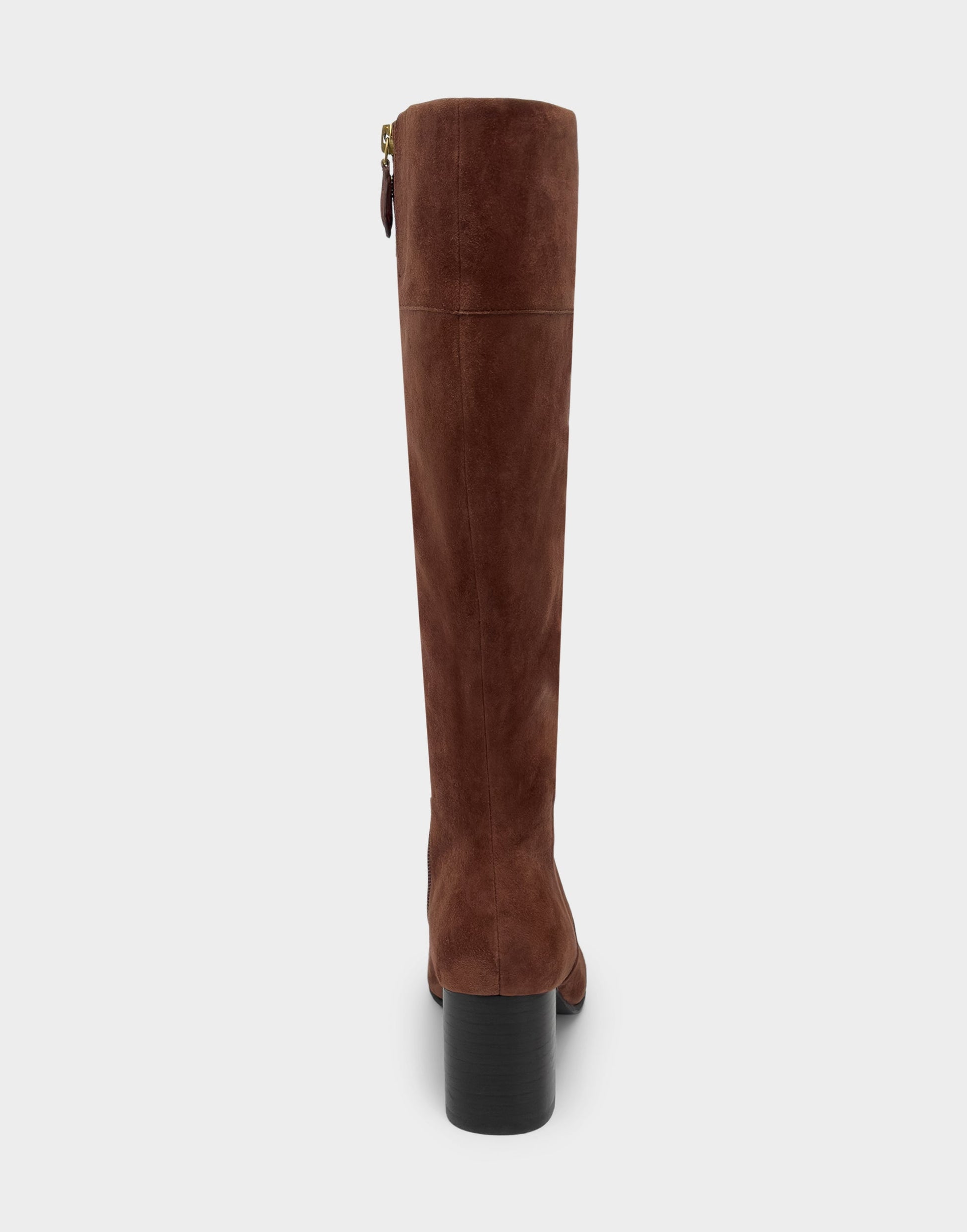 Aerosoles Comfortable Women's Mid Block Heel Boot In Brown Suede