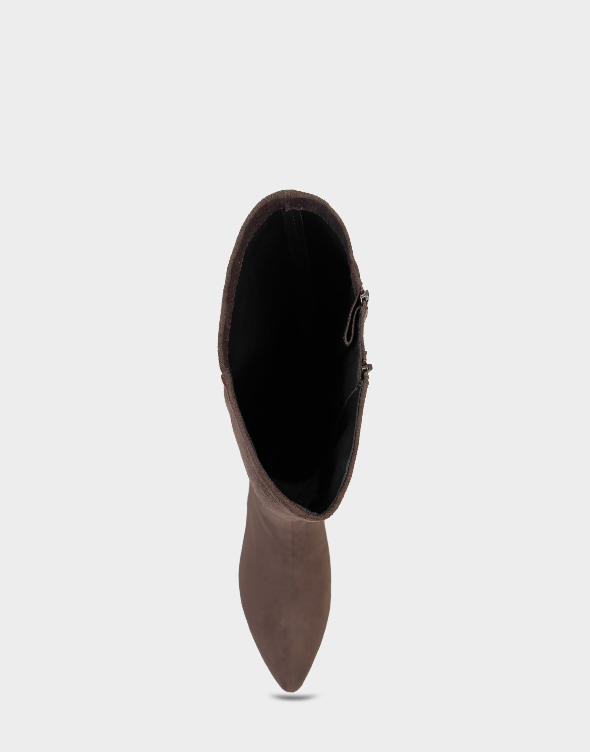 Aerosoles Comfortable Women's Mid Block Heel Boot In Brown Faux Suede