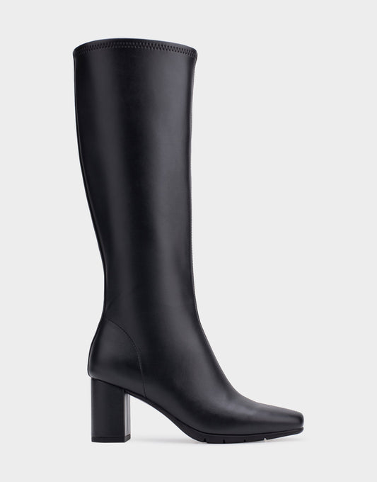 Aerosoles Comfortable Women's Tall Shaft Boot in Black Faux Leather